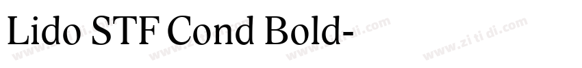Lido STF Cond Bold字体转换